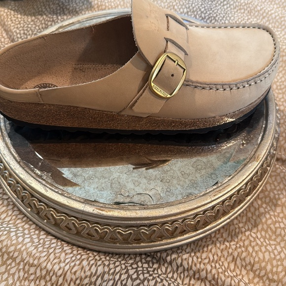 Birkenstock Tan Loafers Slip-Ons with Buckle - Picture 8 of 9